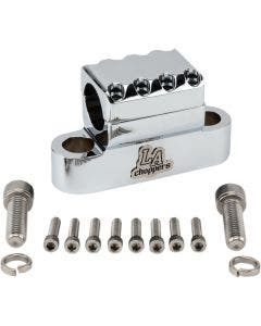LA Choppers LA-7335-XXC Chrome Kage Fighter 1-1/4" Handlebar 3-1/2" Riser Clamps