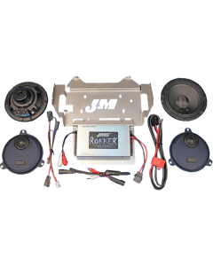 J&M Stage-6 Rokker XXR 400W Amp/Speaker Audio Kit 4 Harley 15-23 FLTR/FLTRT