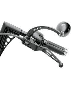 Matte Satin Black Slotted Wide Brake Clutch Lever Set 96-16 Harley Big Twin XL