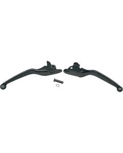 Stain Matte Black Wide Blade Clutch Brake Levers 08-13 Harley Touring FLH/T