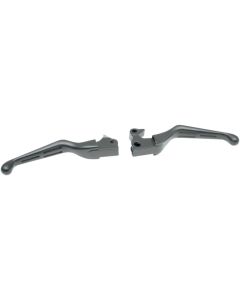 Drag Specialties Matte Black Slotted Wide Brake Clutch Levers 04-13 Harley XL