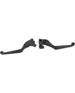 Satin Matte Black Wide Blade Clutch Hand Brake Levers Sportster XL 14-17