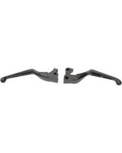 Matte Satin Black Slotted Wide Brake Clutch Lever Set Sportster XL 14-17