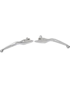 Drag Chrome Slotted Hand Brake & Hydraulic Clutch Levers 17-18 Harley Touring