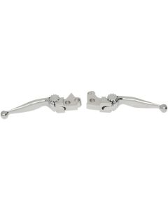 PSR 12-00607-20 Chrome Journey Adjustable Brake Clutch Levers 03-16 Harley FL FX