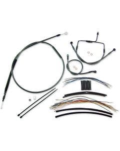 Magnum Black Pearl Complete 12"-14" Handlebar Installation Kit 08-13 FLH No ABS