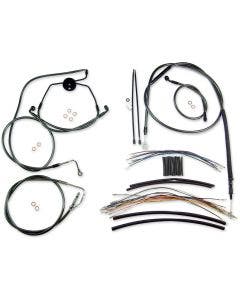 Magnum Black Pearl Complete 12"-14" Handlebar Installation Kit 08-13 FLH W/ ABS