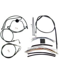 Magnum Black Pearl Complete 15"-17" Handlebar Installation Kit 08-13 FLTR ABS