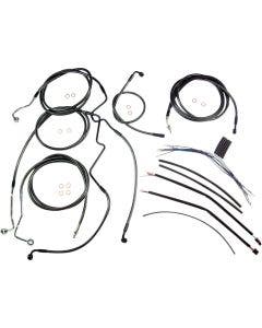 Magnum Black Pearl Complete 12"-14" Handlebar Installation Kit 14-15 FLHT W/ ABS