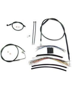 Magnum Black Pearl Complete 12"-14" Handlebar Installation Kit 08-13 FLH W/ ABS