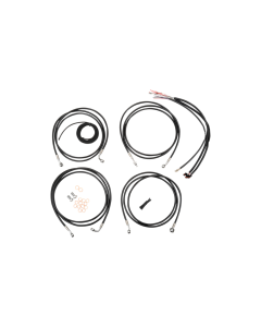 La Choppers Complete Black Vnyl Cable Line 18" - 20" Kit Harley 14-15 FLHX ABS