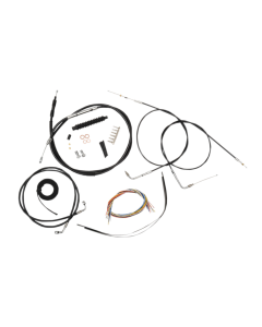 La Choppers Complete Black Vnyl Cable Line 12"-14" Kit Harley 07-10 FXST/B/C 