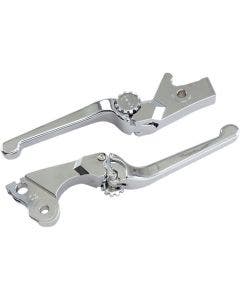 PSR 17-00651-20 Chrome Anthem Adjustable Clutch Brake Lever Set 18-Up Indian