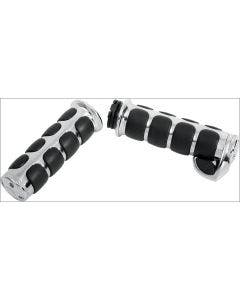 Kuryakyn Chrome Premium ISO-Grips with Throttle Boss Harley Electronic Throttle