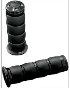 Kuryakyn Gloss Black ISO-Grips for Kawasaki Suzuki Victory Yamaha