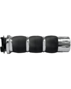 RC Components Air Cushion Chrome Rival Grips for Metric Models with 1" Bars