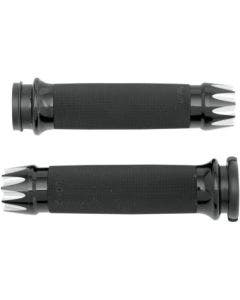 Avon Grips Black Anodized Excalibur Custom Grips for Harley Throttle By Wire