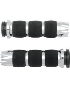 Avon Grips Air Cushion Chrome Excalibur Grips for Harley Throttle By Wire 08-23
