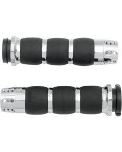Avon Grips Velvet Air Chrome Gatlin Grips for Harley Throttle By Wire 08-23