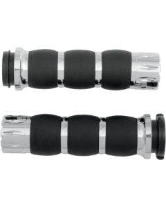 RC Components Velvet Air Chrome Rival Grips for Harley Touring Models 08-13