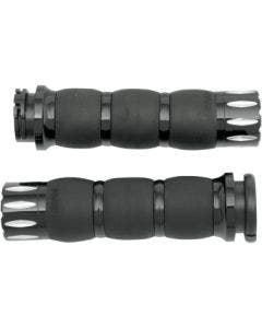 Avon Grips Velvet Air Black Rival Grips for Harley Cable Throttle 80-21