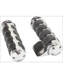 Kuryakyn Chrome Premium ISO-Grips Contour Throttle Boss Harley Electronic Throttle