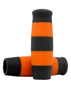 Lowbrow Black & Orange Flying Monkey 1" Krayton Rubber Grips Harley or Custom