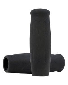 Lowbrow Black Classic 1" Krayton Rubber Grips Harley Metric & Custom