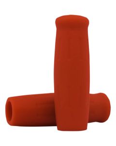 Lowbrow Red Classic 1" Krayton Rubber Grips Harley Metric & Custom