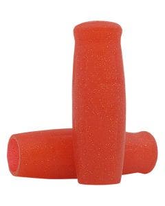 Lowbrow Metalflake Red Classic 1" Krayton Rubber Grips Harley Metric & Custom