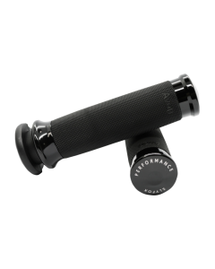 Slyfox Custom Contour Black Anodized Grips 4 Harley 99-17 Throttle By Wire