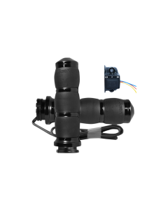 Avon Velvet Air Cushioned Black Anodized Heated Grips for Harley Cable Models