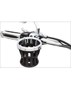Ciro Black 7/8" and 1" Bar Mount Drink Holder for Harley or Metric Models