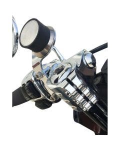 Klock Werks Chrome Universal Device Mount IOCore Harley Switch Housing Clamp