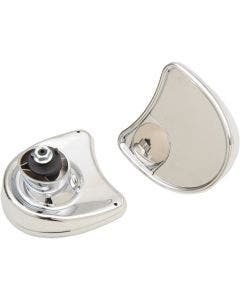 Drag Chrome Blind Spot Fairing Mounted Mirrors Harley FLHT/X Batwing 14-17