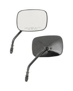Drag Black OE Style Rectangle Short Stem Mirrors OEM Replacement for Harley PR