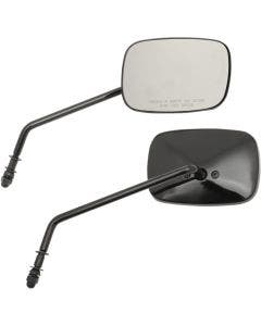 Drag Black OE Style Rectangle Long Stem Mirrors OEM Replacement for Harley PR