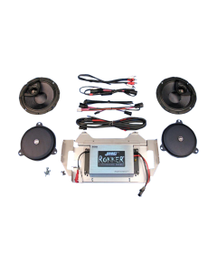 J&M Stage-6 Rokker 200W Amp/Speaker Audio Kit 4 Harley 14-23 FLHX/FLHT/FLHTCUTG