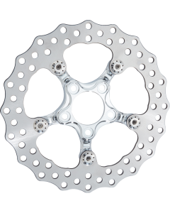 Arlen Ness Chrome 11.5" Spider Series Rotor 4 Harley 00-14 Touring/Softail/Dyna 