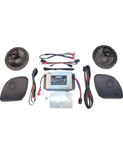 J&M Stage-6 Rokker 200W Amp/Speaker Audio Kit 4 Harley 15-23 FLTR/FLTRT