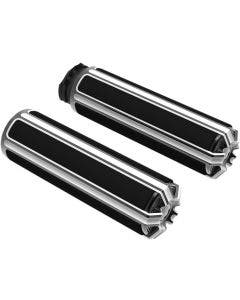 Arlen Ness Tech Black Cut 10 Gauge Throttle By Wire Hand grips Harley FLH CVO