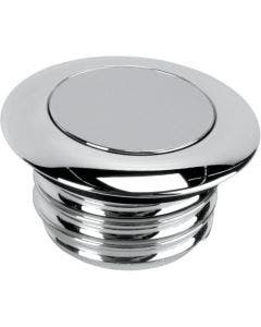 Chrome Non-Vented Pop Up Screw In Gas Cap for Harley L96-15 2.36" OD