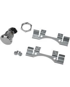 Drag Specialties Chrome Push Button Fuel Door Latch Kit Harley Touring 92-16