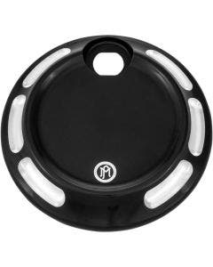 Performance Machine PM  Black Contrast Cut Apex Fuel Door 08-19 Harley Touring 