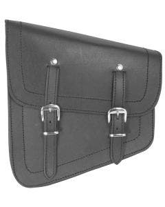 Mid-USA 07312 Left Side Black Leather Swingarm Bag Harley Softail & Rigid Frame