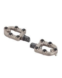 Arlen Ness 07-959 Titanium Billet MX Driver Footpegs Set Harley Softail 18-Up