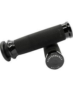 Avon Slyfox Grips Black Anodized Custom Contour Grips for Harley Cable Throttle 80-21