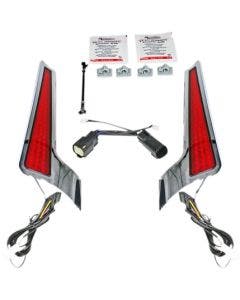 Custom Dynamics Chrome Red Lens LED Fender Fillerz Fascia Panel Harley 10-13