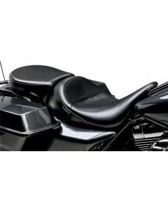 Le Pera Aviator Solo Black Smooth Wide Pillion Pad 13" W for Harley 08-23 FLH/Touring