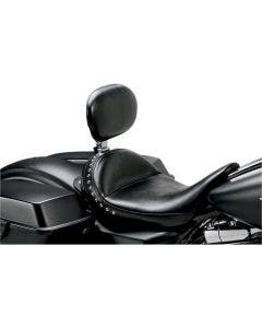 Le Pera LK-697BR Monterey Solo Black Seat w/ Driver Backrest Harley FLH 08-23